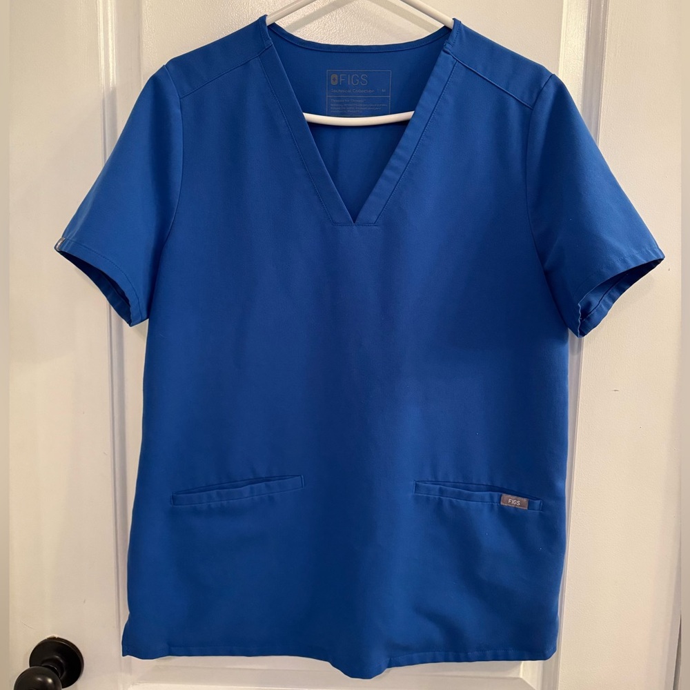 Figs Women's Blue Scrub Top